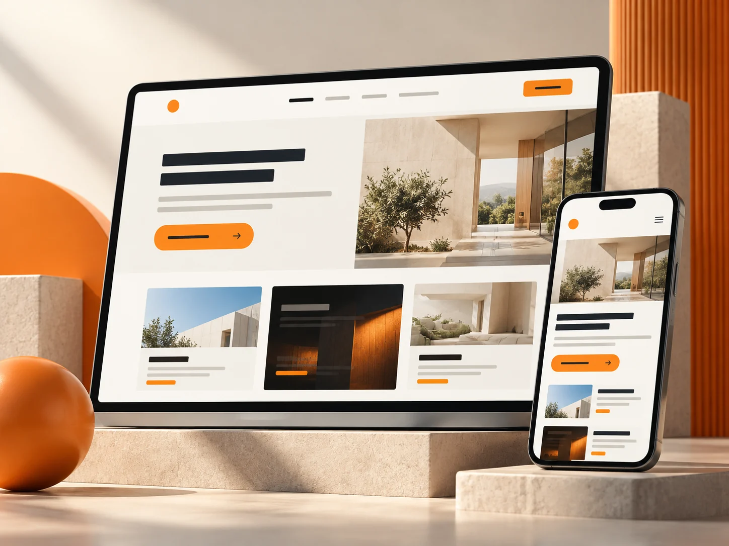 Diseño de un sitio web adaptable a computadora y teléfono.